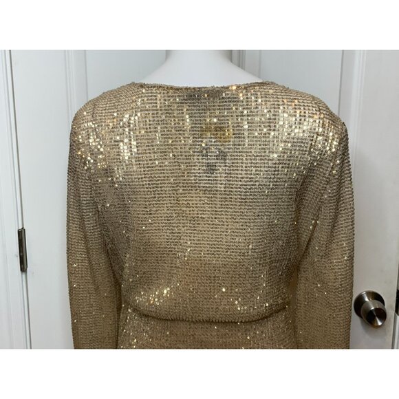 Dorothee Schumacher Gold Sequin Shimmering Dreams Midi Dress, Size 4, $1250 NWT! - Picture 8 of 15